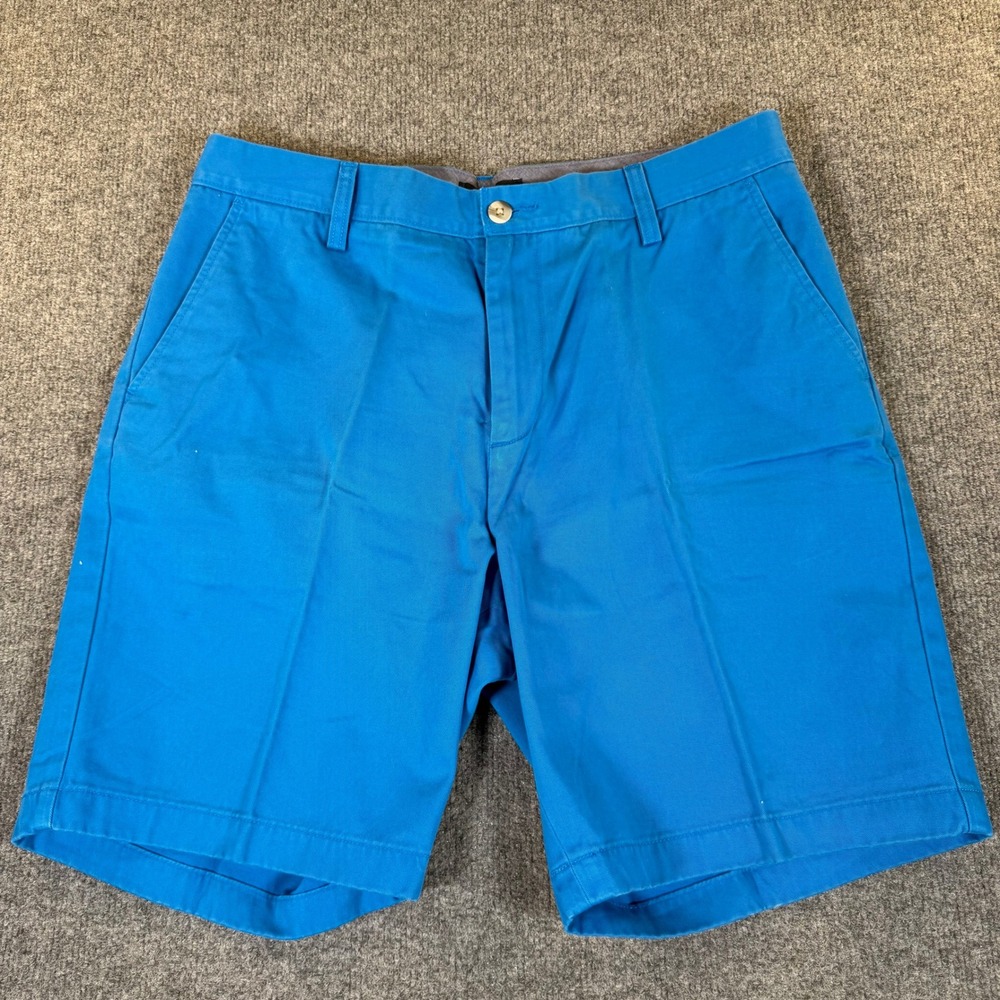 Nautica Mens The Deck Short Classic Fit Blue Twill Chino Shorts Size 34 #4058